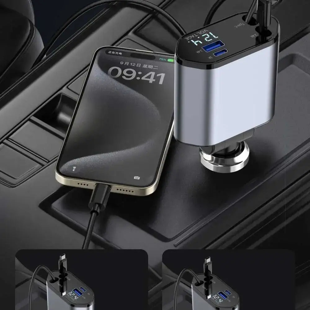 4 in 1 - 100watt Car Charger Phone