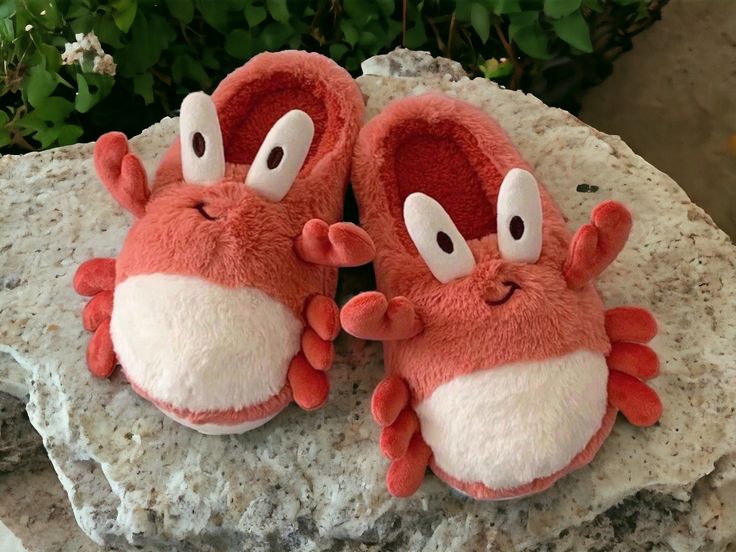 Cute Crab Slipper thick-soled plush cotton