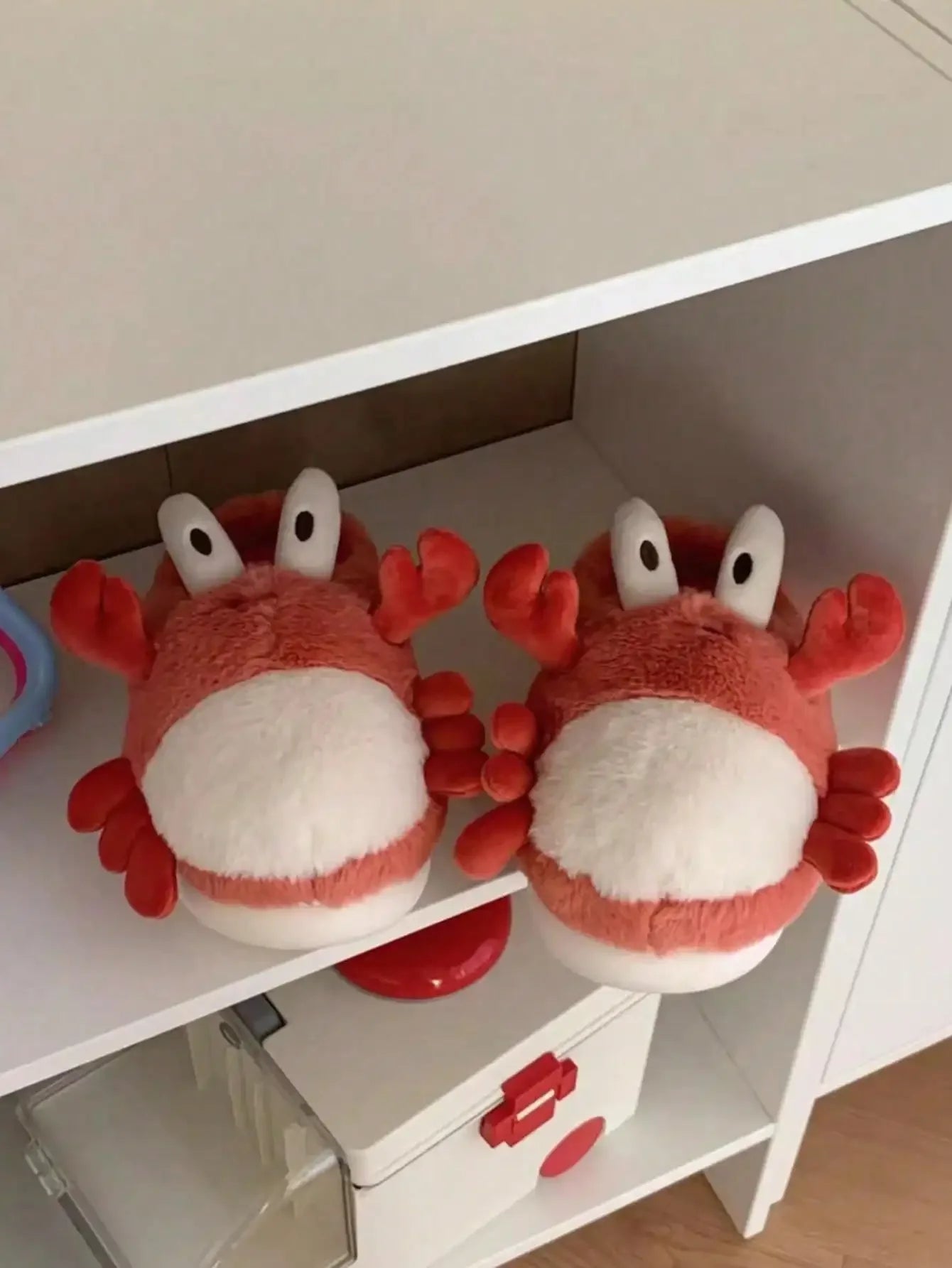 Cute Crab Slipper thick-soled plush cotton