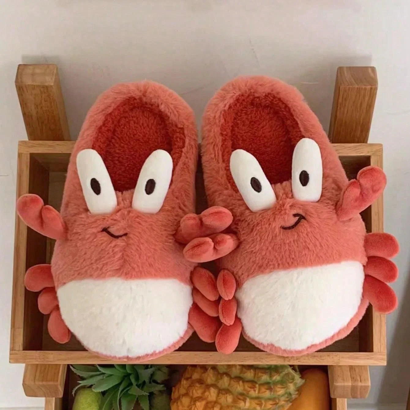 Cute Crab Slipper thick-soled plush cotton