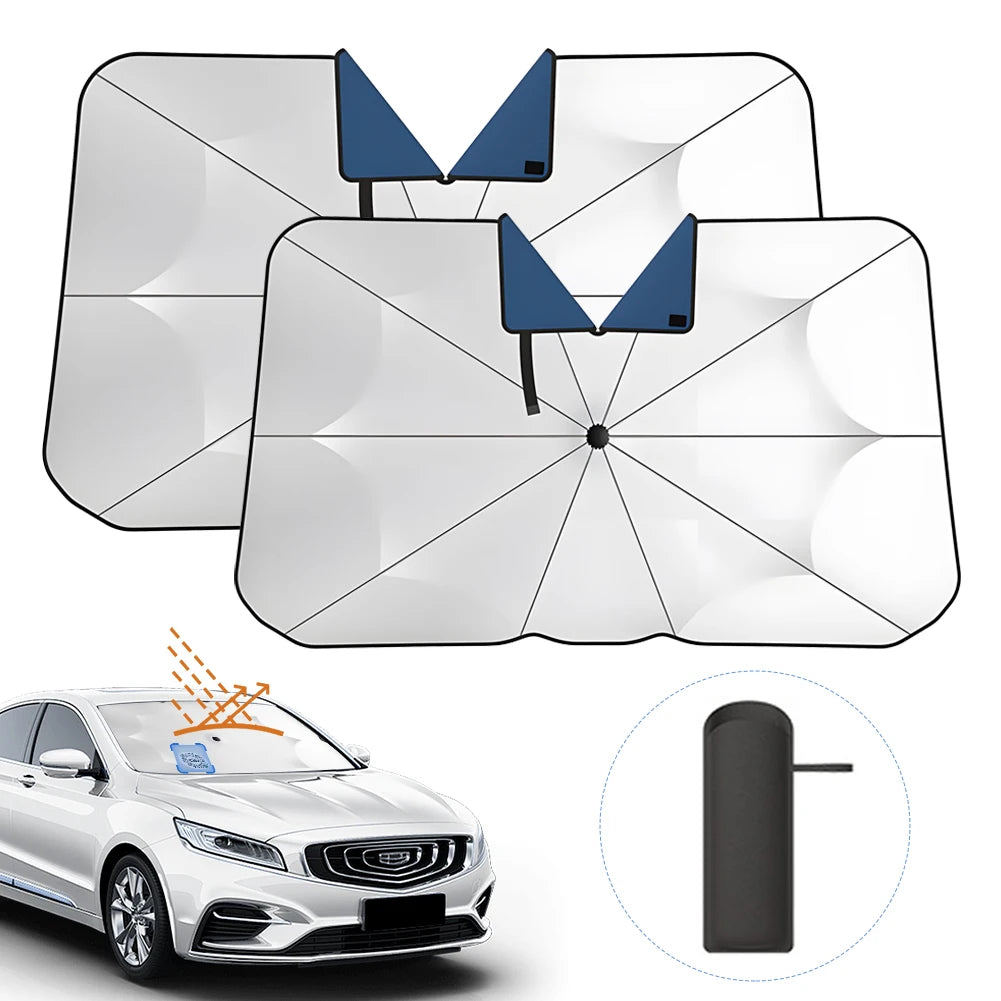 Car Sunshade Windshield Umbrella with 360°Rotation Bendable Handle Front Window Sun shade UV Protection Summer Car Accessories