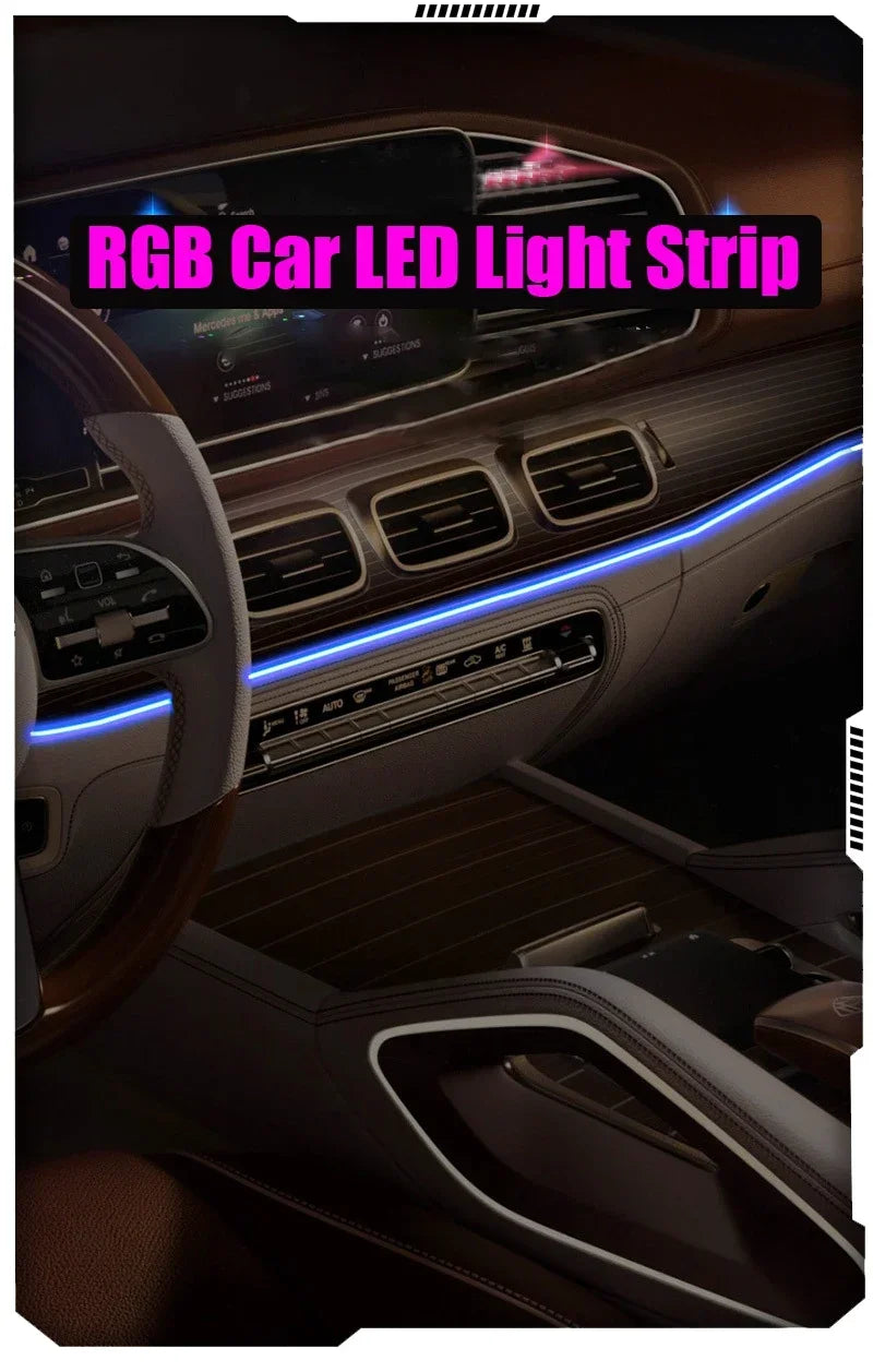 RGB LED strip for car with USB and app control