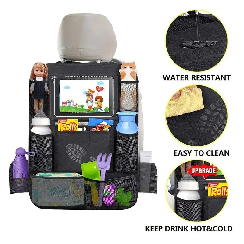 Multi Pocket Car Back Seat Organiser with Tablet Holder